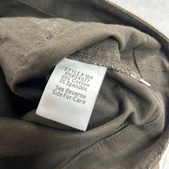 CAbi Womens Stadium Pants Olive Green Zip-Leg Flare Stretch Size 8 Style 184 New - Picture 4 of 15